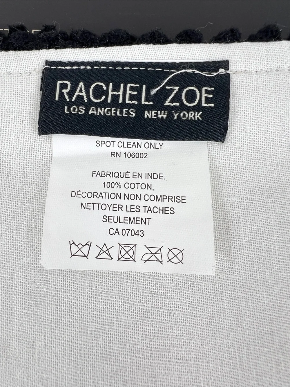 Rachel Zoe Halloween Placemats Set of 4 Black and White